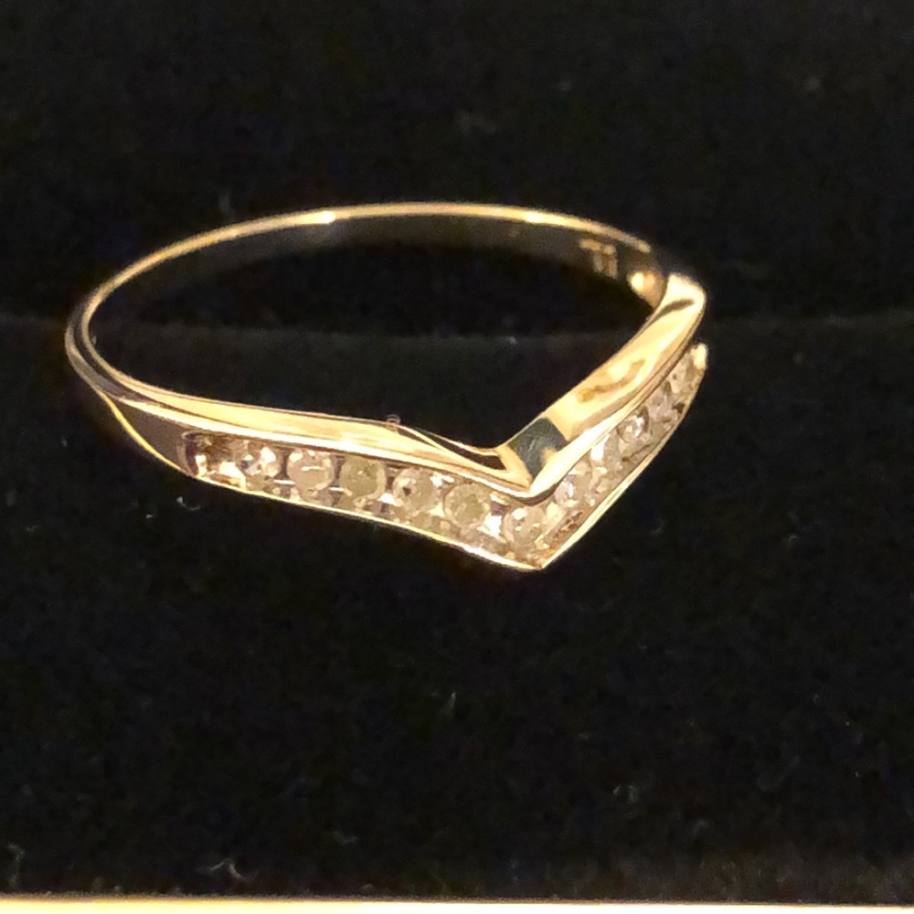 Vintage 1980 Solid 10k Yellow Gold  .77 CTW Diamond  Ring Size 6 1/2 NWT
